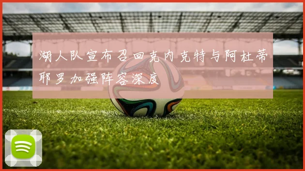 湖人队宣布召回克内克特与阿杜蒂耶罗加强阵容深度
